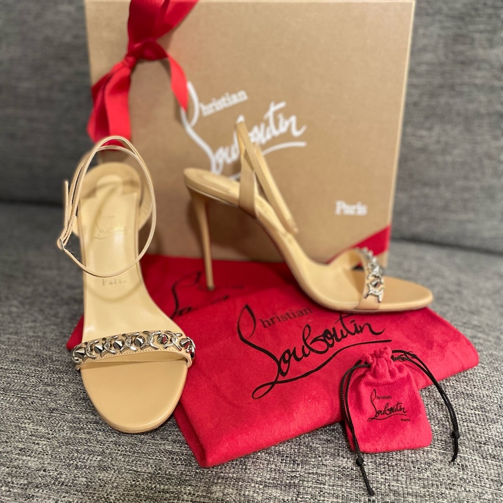 Loubigirl Chain 100 mm nude size 42